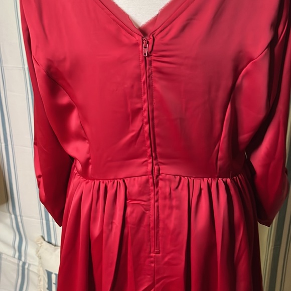 OUTLANDER x TORRID NWT Red Party Dress Plus Size 16 Vneck Swing - Picture 6 of 9